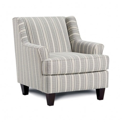Furniture of America Porthcawl Transitional Chenille Solid with Wood Stripe Multi Chair Model SM8190-CH-ST