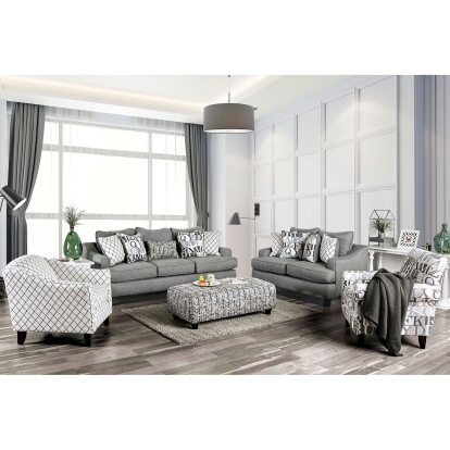 Verne Bluish Gray Sofa with Loveseat Model SM8330-2PC by Furniture of America