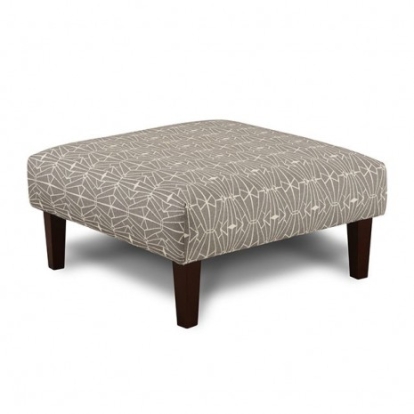 Furniture Of America Parker Transitional Fabric Gray/Pattern Ottoman | SM8563-OT-EC