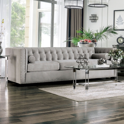 Elliot Light Gray Sofa Model SM9115-SF by Furniture of America