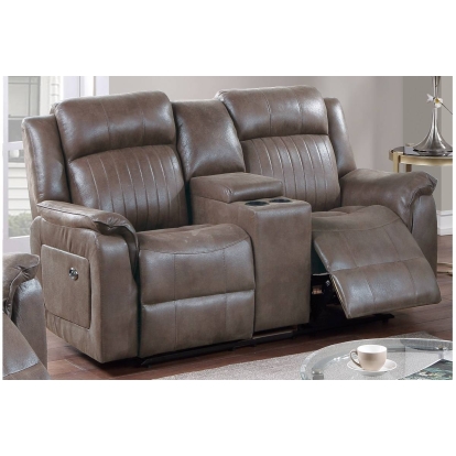 Poundex Power Reclining Loveseat Model F86372