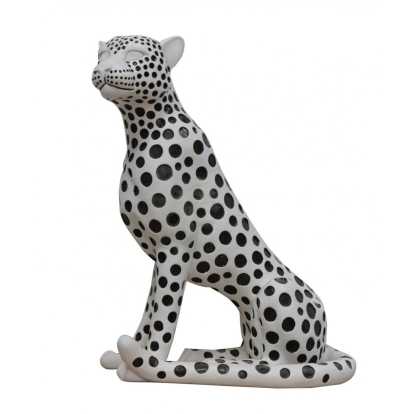 Modrest Snow Leopard - White & Black Sculpture Sculpture White furniture-00178015 Vig Furniture VGTHCH0225-3