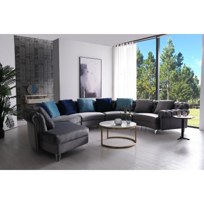 VIG Furniture Grey Sectional Sofa SKU VG2T1124-5P-GRY - Product ID 75879