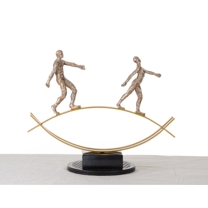 SZ0241 Modern Bronze Acrobats-Tightrope Sculpture Sculpture Bronze furniture-00115205 Vig Furniture VGTHSZ0241-BRZ
