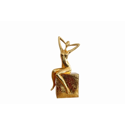 Modrest Figure Modern Gold Scuplture Sculpture Gold furniture-00171054 Vig Furniture VGTHTH-093-GLD