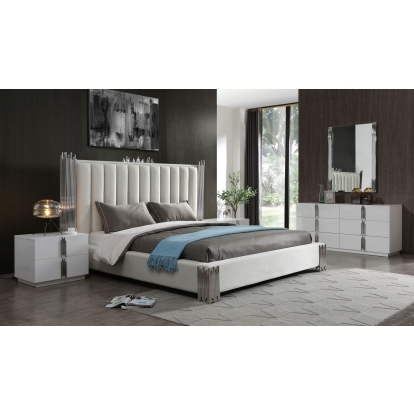 VIG Furniture Cream Bed SKU VGVCBD815-WHT-BED - Product ID 77555|77557|77556