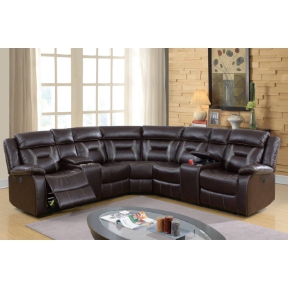 Poundex Power Reclining Sectional Model F86610