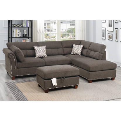 Poundex 3-Pcs Sectional Set Model F6418