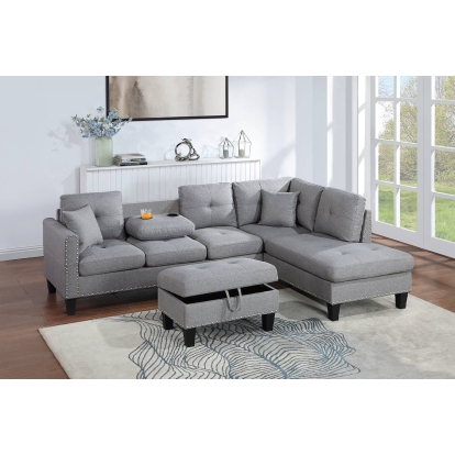 Poundex 3-Piece Sectional Set Model F8887
