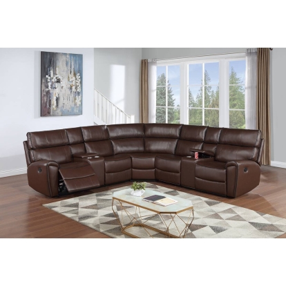 Poundex 3-Piece Reclining Sectional Set Model F8130
