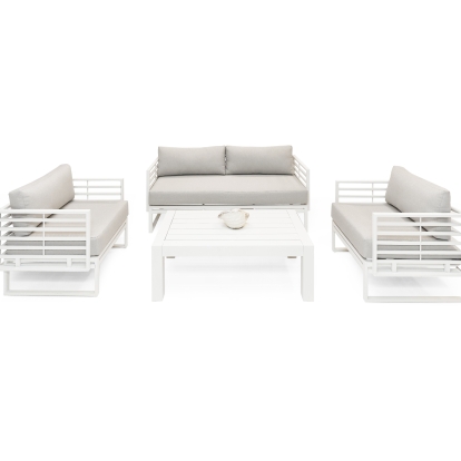VIG Furniture White Outdoor Sofa Set SKU VGGES0273SA-WHT-SET - Product ID 80319