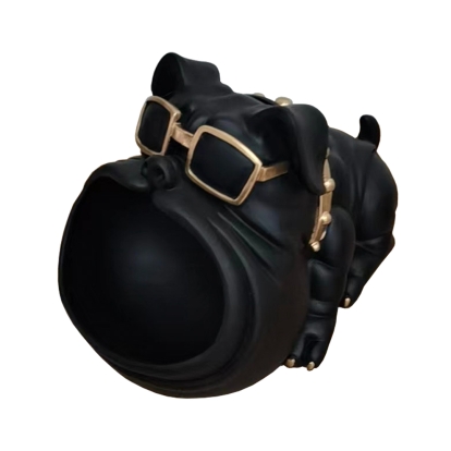 Modrest Dog With Open Mouth Modern Black + Gold Sculpture Sculpture Black furniture-00181336 Vig Furniture VGTH-235334