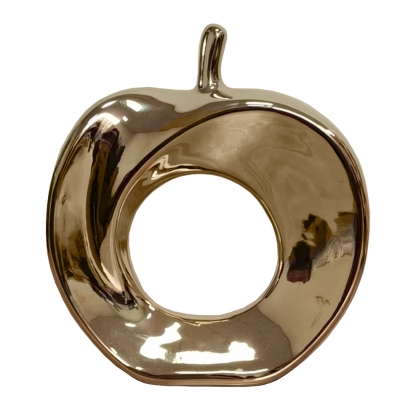 Modrest Hollow Apple Modern Gold Mirror Sculpture Sculpture Gold furniture-00181333 Vig Furniture VGTH-235303