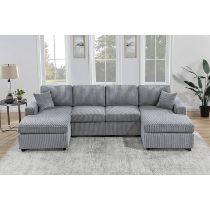 Poundex 2Pc Sectional Sofa Set Model F8450