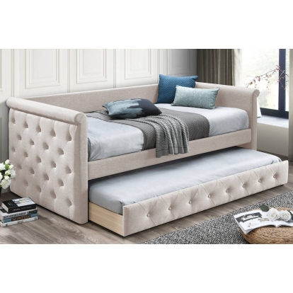 Poundex Day Bed With Slats + Trundle Model F9462