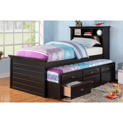 Poundex Twin Bed With Trundle Model F9219