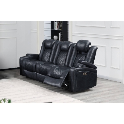 Poundex Power Reclining Sofa Model F86329