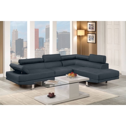 Poundex 2-Piece Sectional Sofa Set Model F7569